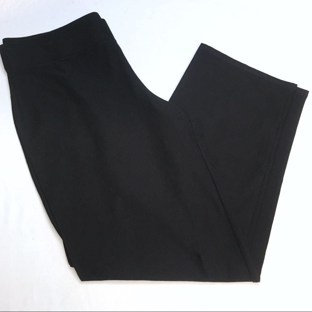 EILEEN FISHER ESSENTIALS BLACK CREPE Washable Lg